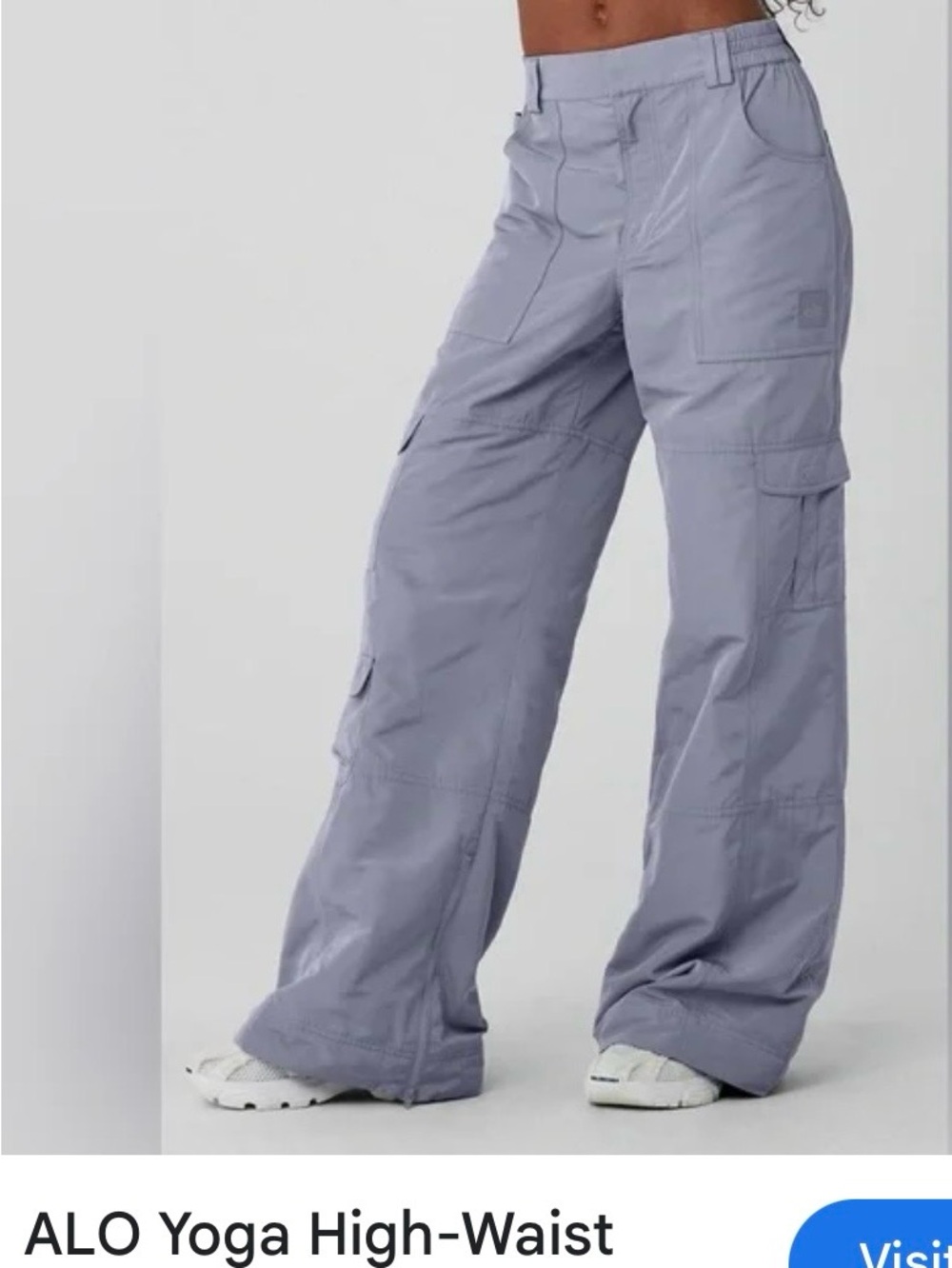 ALO Yoga High waist Ski Moto Puffer Pant fog gray - Picture 3 of 15